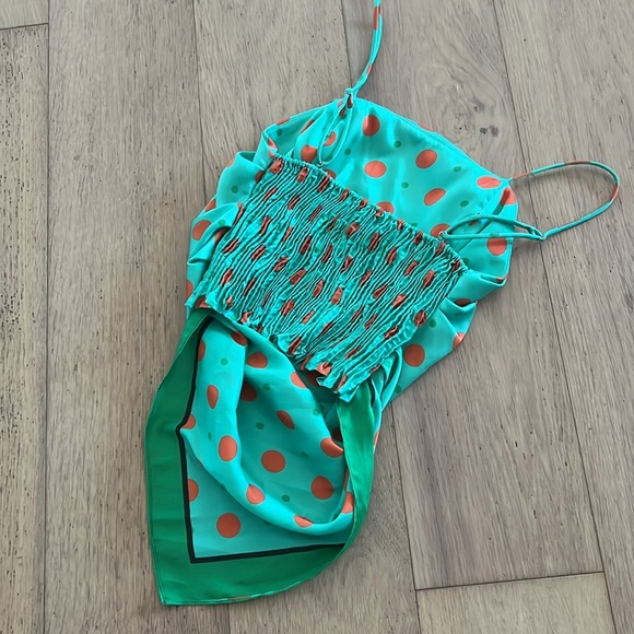 Green Polka Dot Women's Top - Picture 4 of 4